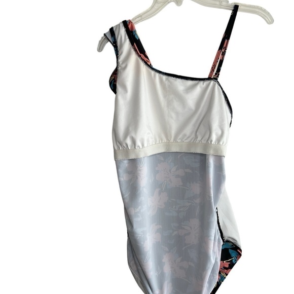 Summer Mae Womens Sz Large One Shoulder Ruffle Swimsuit Tummy Control One-Piece - Picture 10 of 13